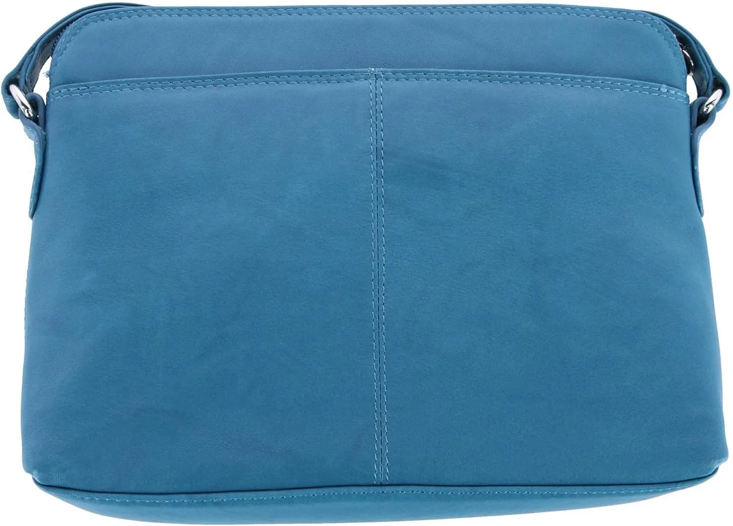 CTM® Women's Leather Shoulder Bag Purse with Side Organizer