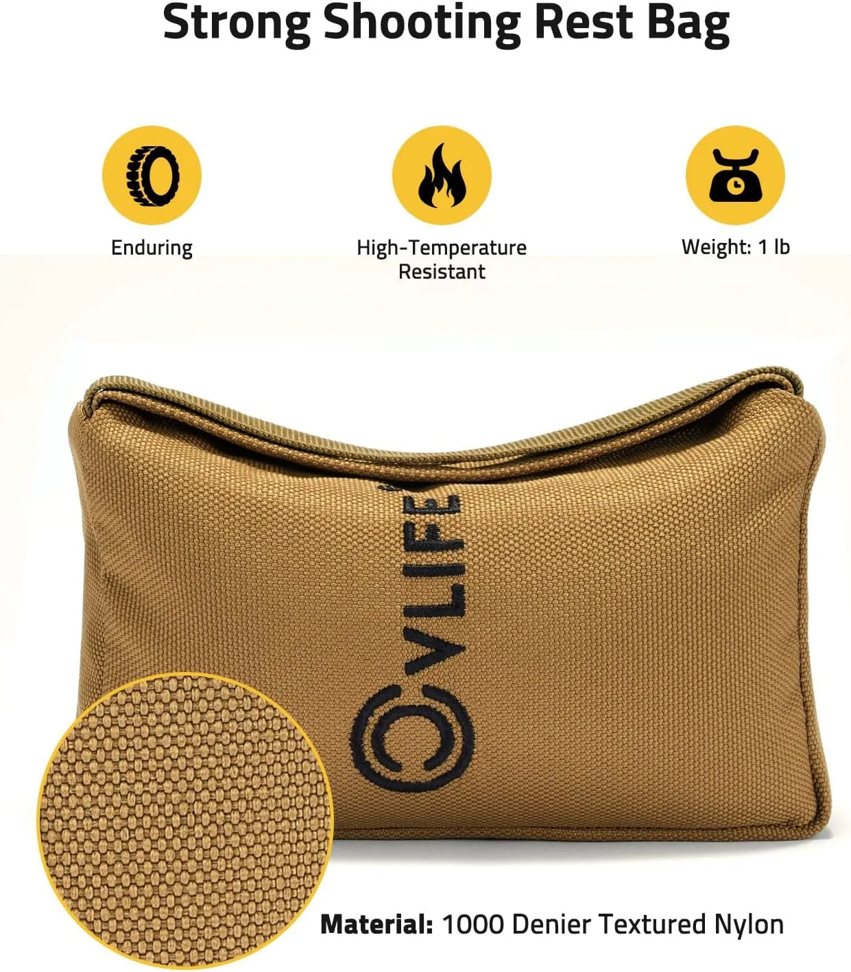 CVLIFE Hunting Gun Holders Pre-Filled Shooting Rest Bag Squeeze Bag Shooting Bag Long Range Rifle Rest, Shooting Sand Bags for Rifles for Outdoor, Range, Shooting, and Hunting