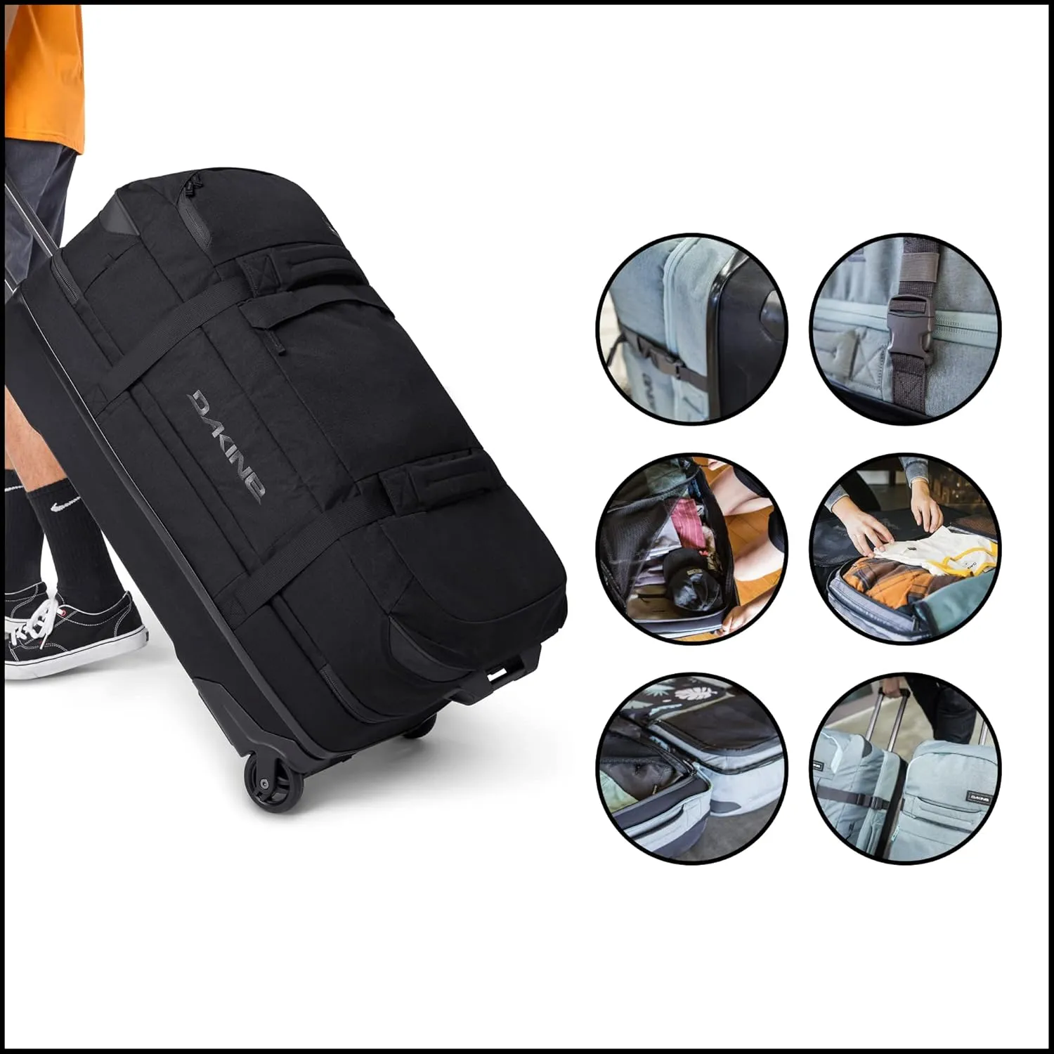 Dakine Split Roller 110L - Black, One Size