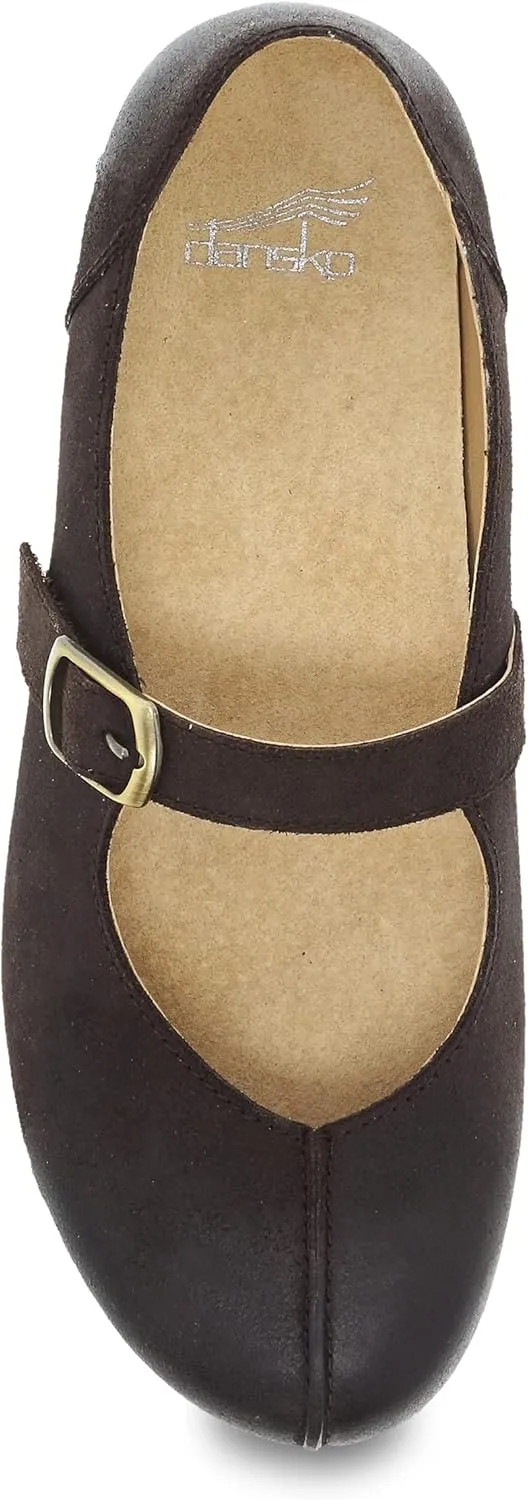 Dansko Women's Mika Mary Jane - Dual Density Cork/EVA Midsole and Lightweight Rubber Outsole Provide Durable and Comfortable Ride on Patented Stapled Construction