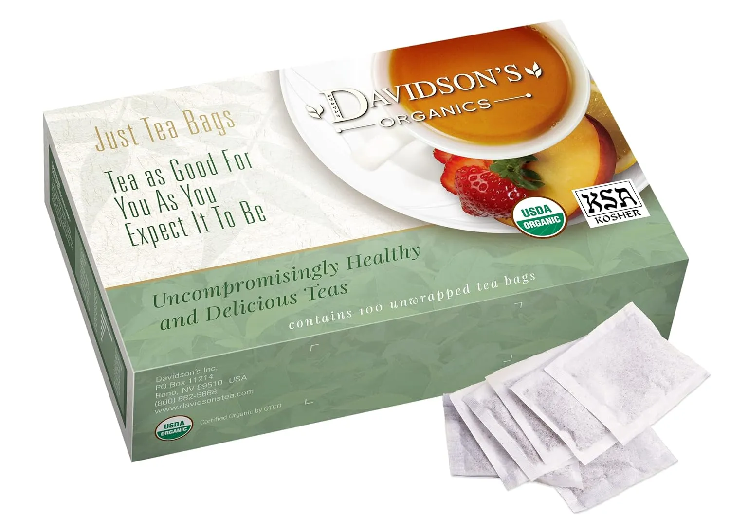 Davidson's Organics, Ayurvedic Infusions, Digest, 100-count Unwrapped Tea Bags