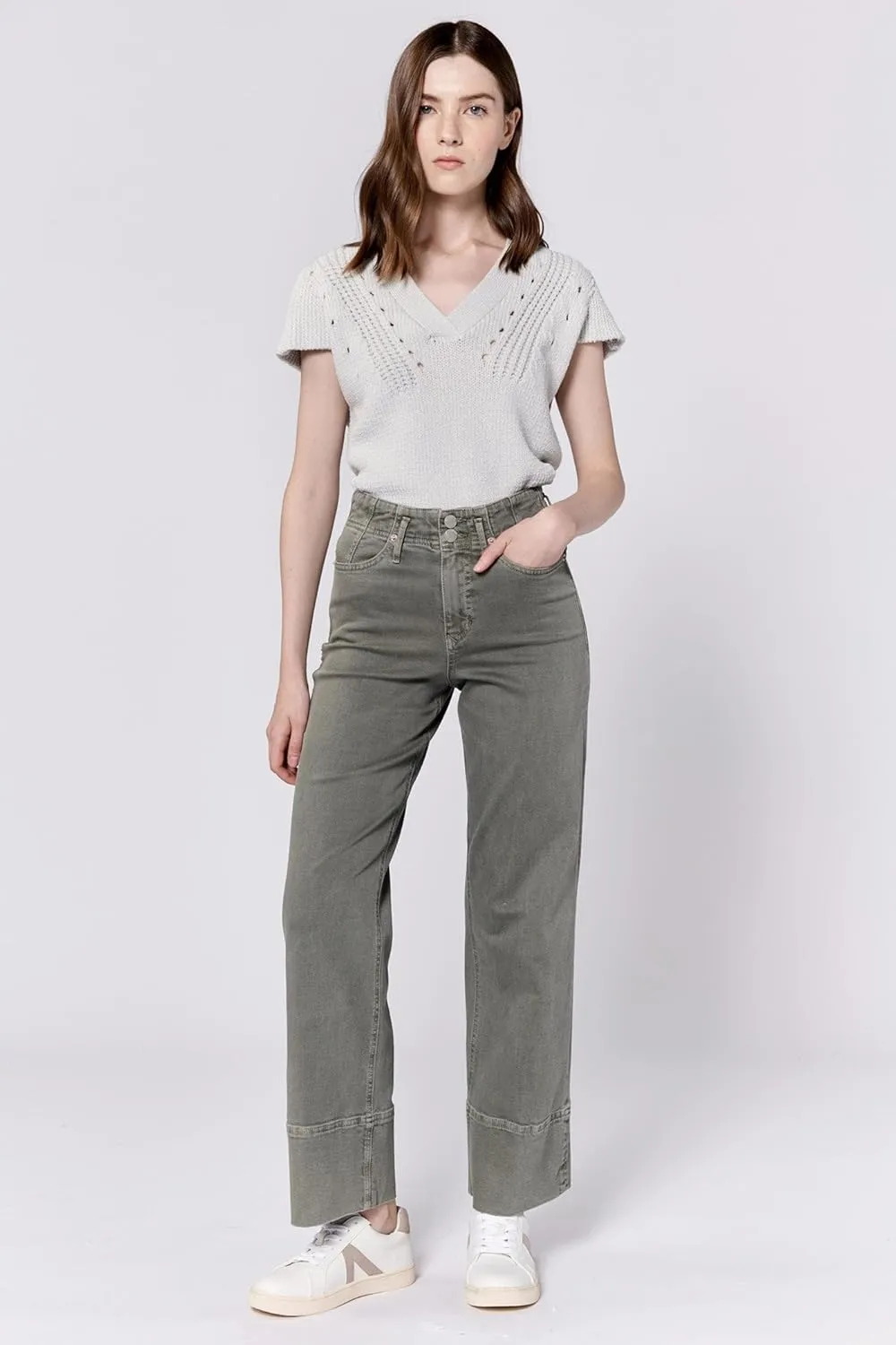 DEAR JOHN Holly Straight Leg Women's Jeans High Rise Full Inseam Comfort Streatch Denim