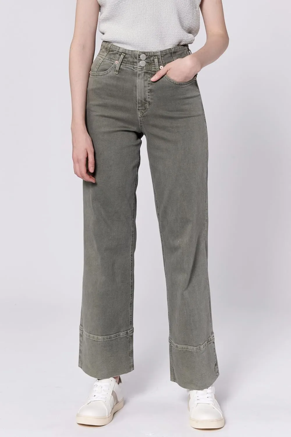 DEAR JOHN Holly Straight Leg Women's Jeans High Rise Full Inseam Comfort Streatch Denim