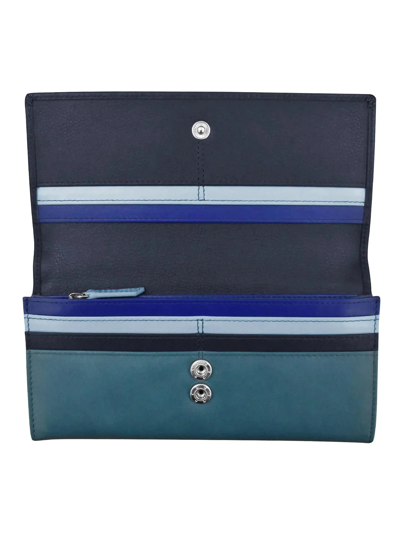 Denim Multi-Rosemary-Rfid Leather Wallet
