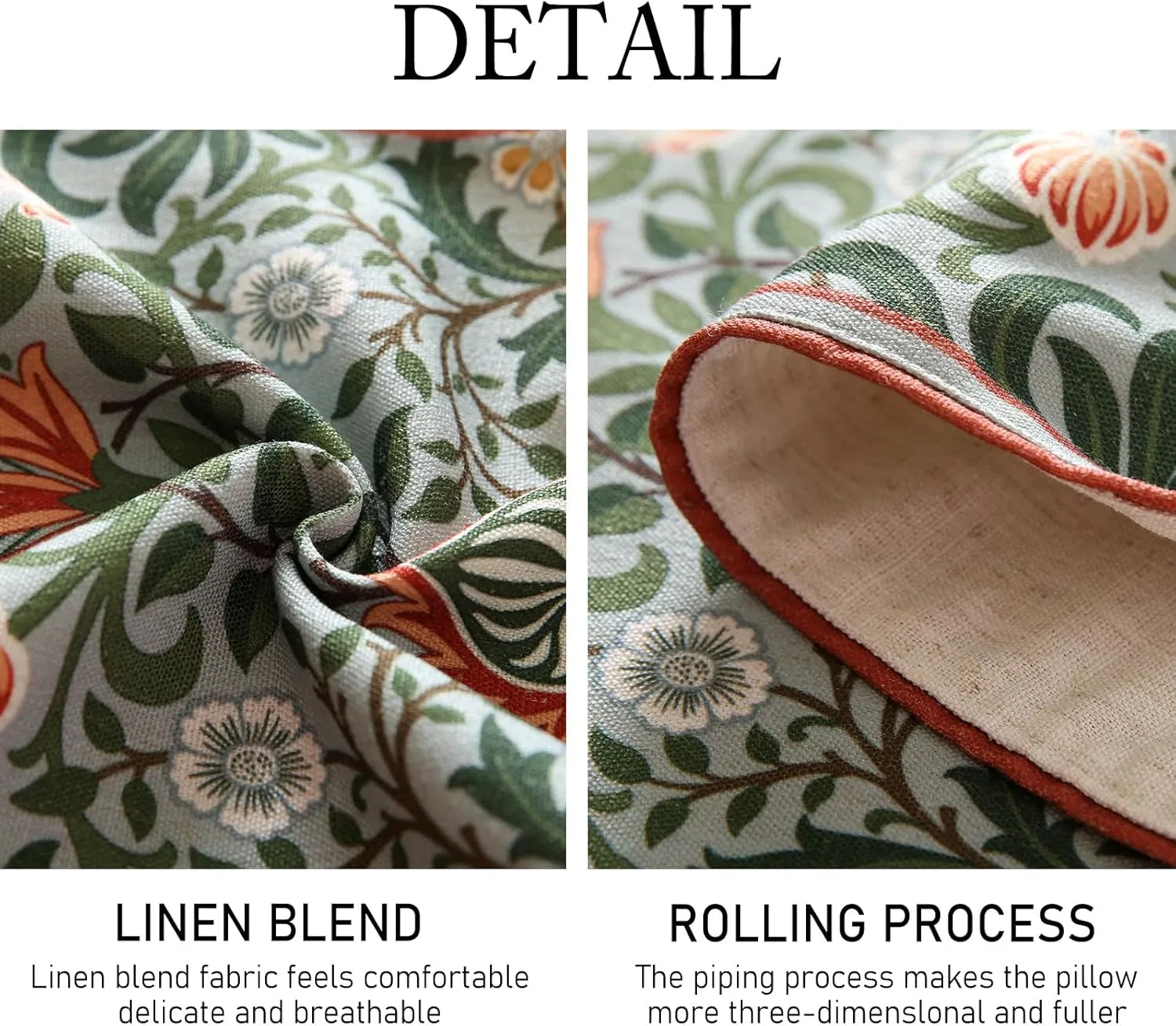 Designer Elegant Linen Table Runner 87 Inches, Colorful Flower Pattern Long Soft Table Runners for Thanksgiving,Dining Room,Banquet,Holiday,Christmas,New Year,12"*87"