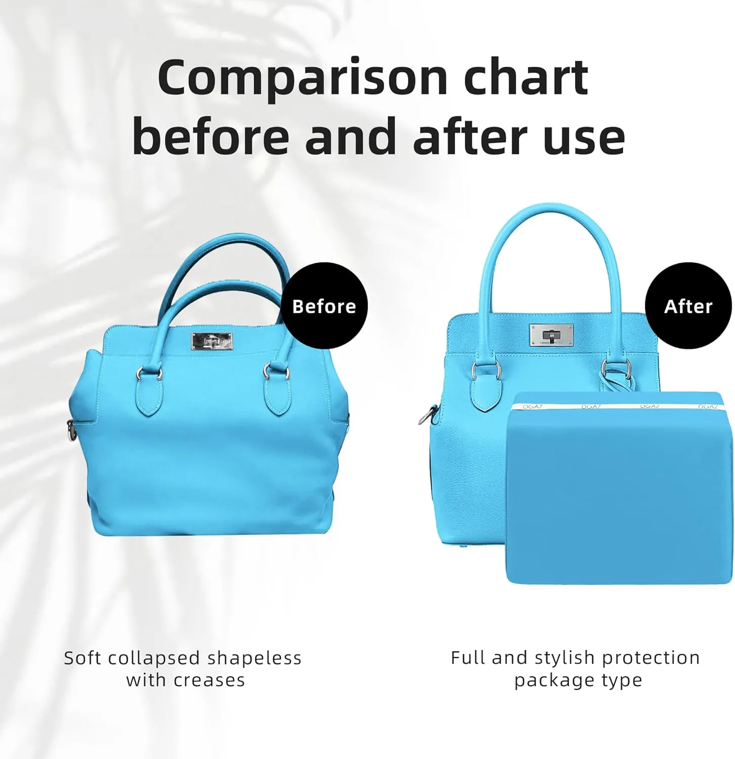 DGAZ Purse Pillow Shaper Insert for Hermes Toolbox Bags, Silky Pillow Shaper for Luxury Handbags(Blue du nord,Toolbox 26)