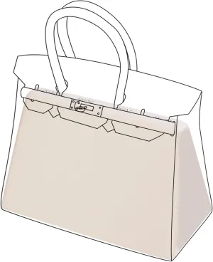 DGAZ Purse Pillow Shaper Insert,Luxury Handbag Tote Shapers, Memory Foam- Fits Birkin 20/25/30/35/40/45/50 Bag(Craie,BK25 Retourne)