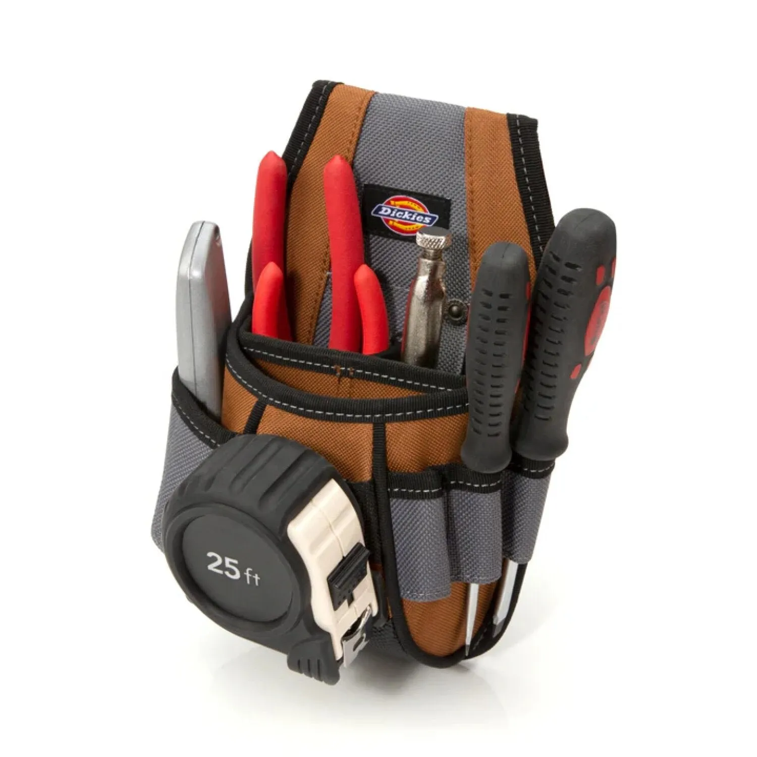 Dickies 57099 4-Pocket Rigid Tool Pouch with Tape Clip