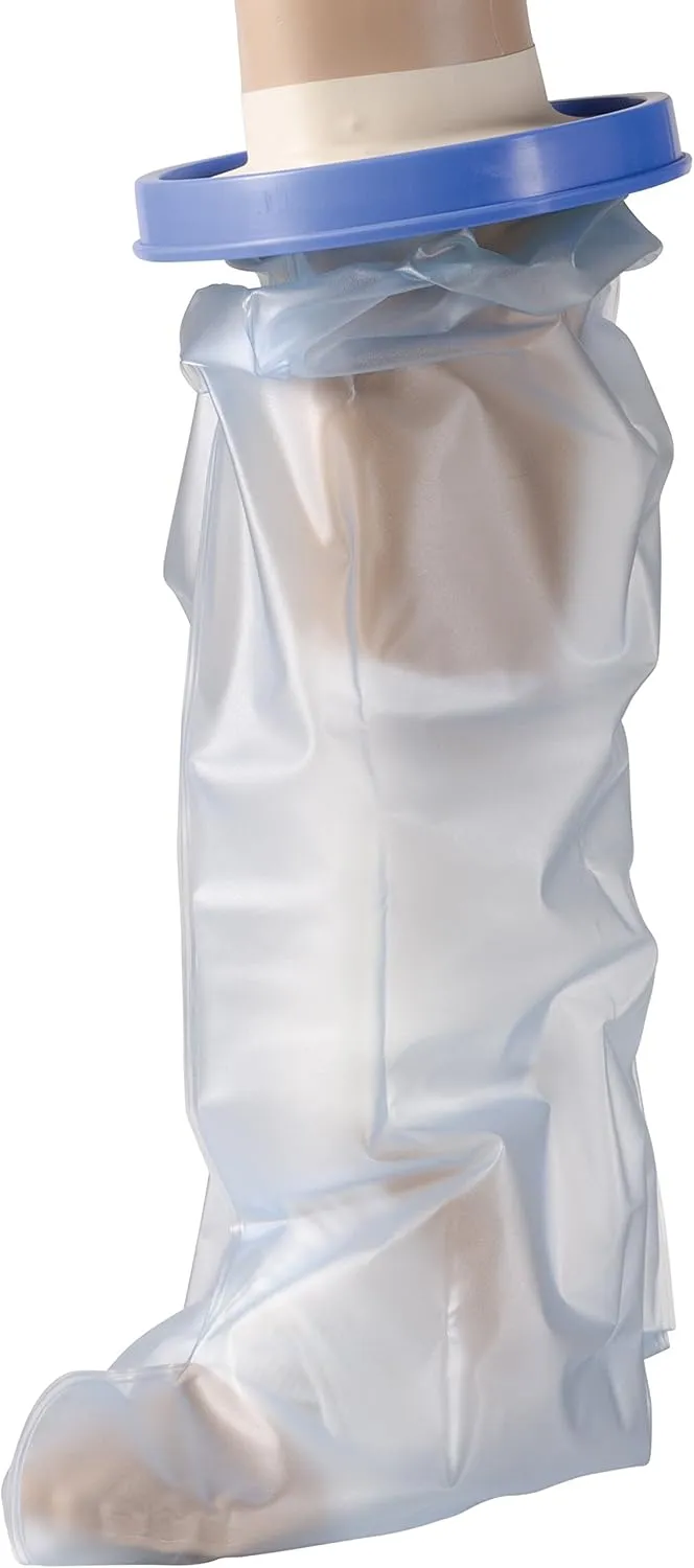 DMI Waterproof Cast Cover, Wound Barrier & Bandage Protector, Reusable with a Watertight Seal for Showers, Baths and Pools, Fits Pediatric or Child Leg up to 23 inches in Length, Large Leg