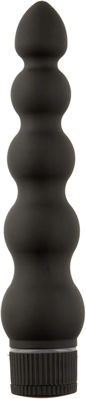 Doc Johnson Black Magic - 7 inch Ribbed Multi-Speed Vibrator - ABS Plastic with Smooth Velvet Touch Finish - Great for Internal and External Stimulation - Black