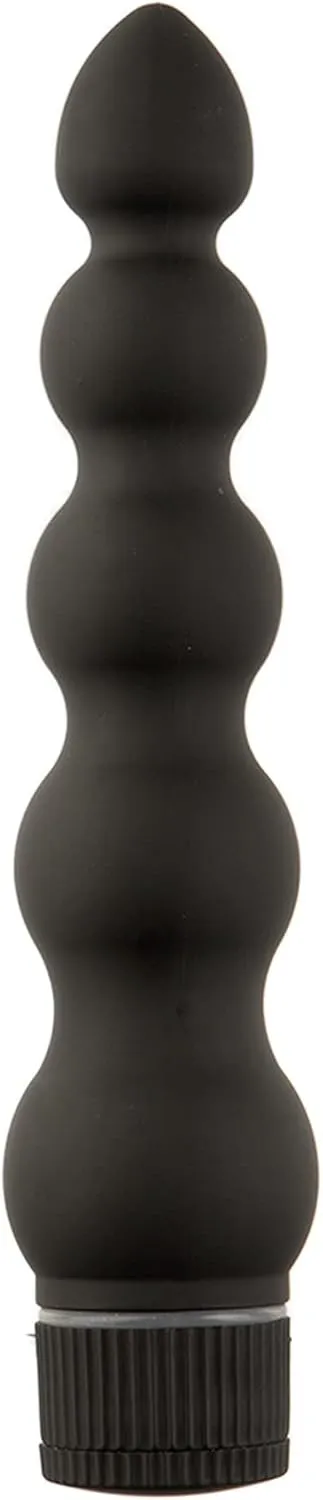 Doc Johnson Black Magic - 7 inch Ribbed Multi-Speed Vibrator - ABS Plastic with Smooth Velvet Touch Finish - Great for Internal and External Stimulation - Black