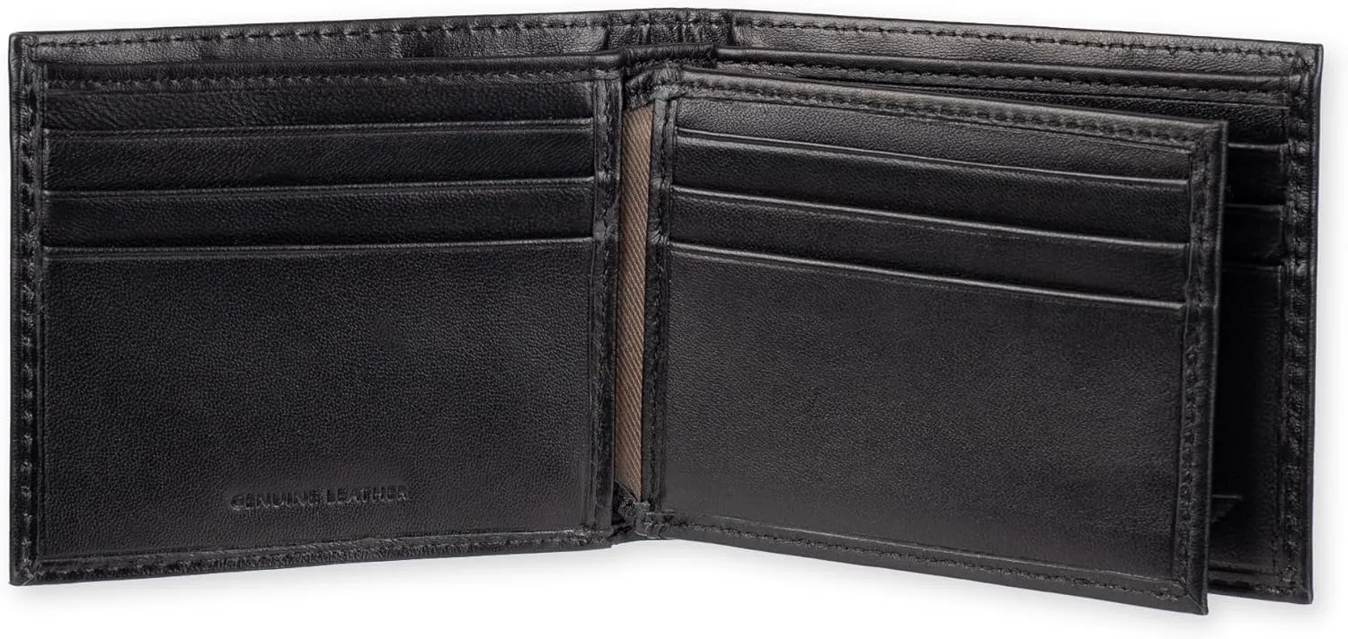 Dockers Men's Extra Capacity Bifold Wallet with ID Window and Multiple Card Slots