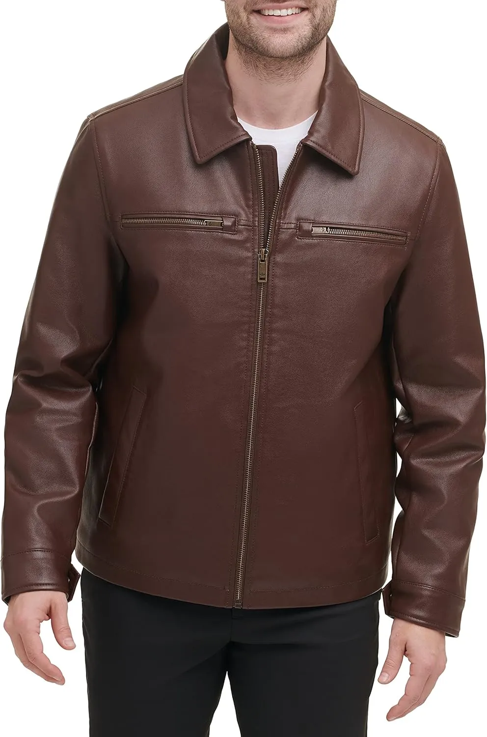 Dockers Men's James Faux Leather Jacket (Regular, Big & Tall Sizes)