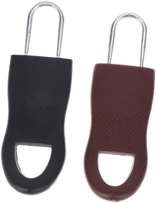 DOITOOL Universal Zipper Pull Replacement Kit 2 Sets for Luggage Backpack Handbag Resin Zinc Alloy Construction