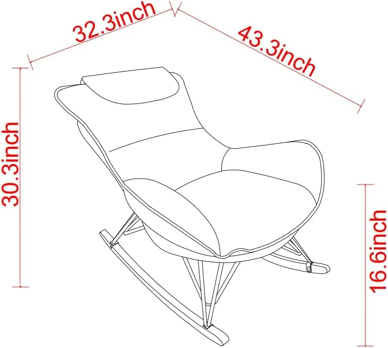 Donext Rocking Papasan Chair, comfortable and breathable, Comfy Indoor and Outdoor Lounge Chair with Thick Cushion for Bedroom, Living Room, Patio, Porch, Garden, Deck, Lawn, Pink