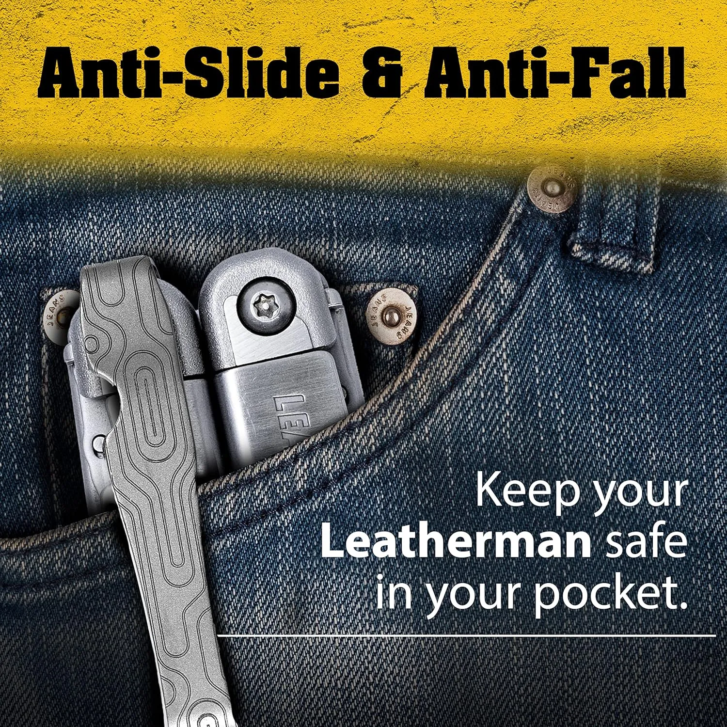 Donk! Pocket Clip for Leatherman Wave, Wave Plus , Surge & Charge AL, ALX, Ti, XTi - Titanium TC4 - Custom Designs - Quick Release - Extra Carry Options 'Norwegian Wood’