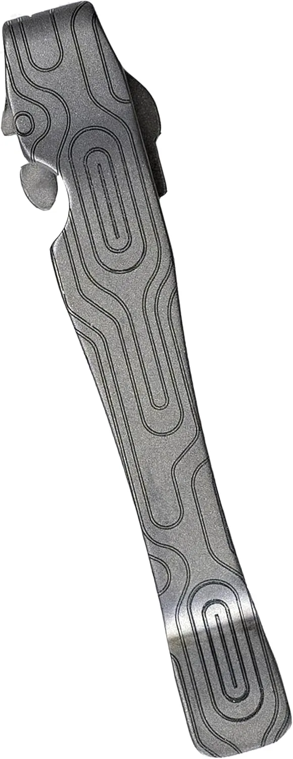 Donk! Pocket Clip for Leatherman Wave, Wave Plus , Surge & Charge AL, ALX, Ti, XTi - Titanium TC4 - Custom Designs - Quick Release - Extra Carry Options 'Norwegian Wood’