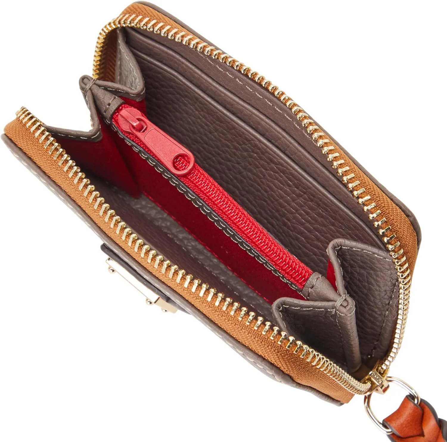 Dooney & Bourke Wallet, Pebble Grain Large Zip Around Credit Card Case Wallet - Elephant
