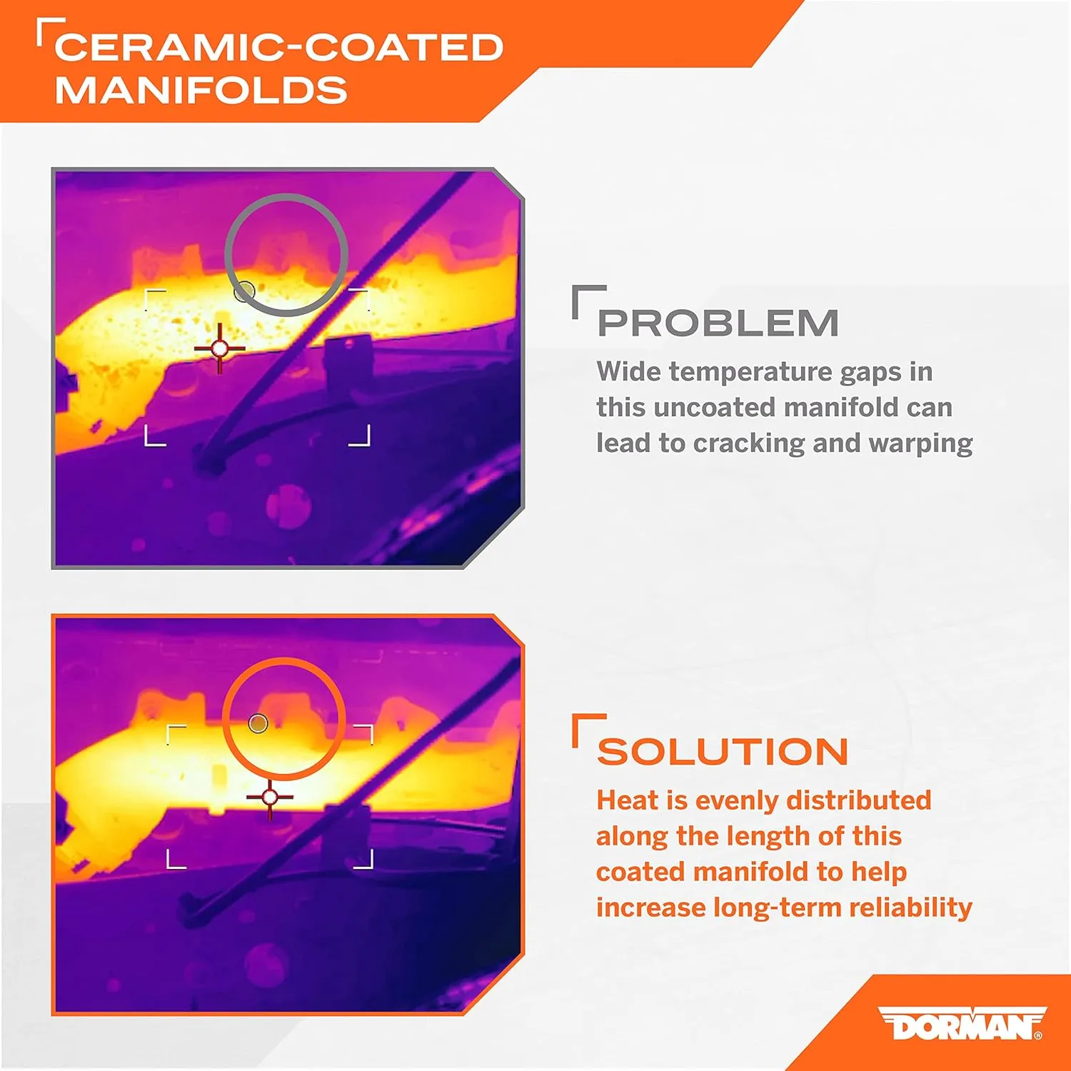 Dorman 674-695XD Driver Side Ceramic Coated Exhaust Manifold Kit Compatible with Select Ford/Lincoln Models