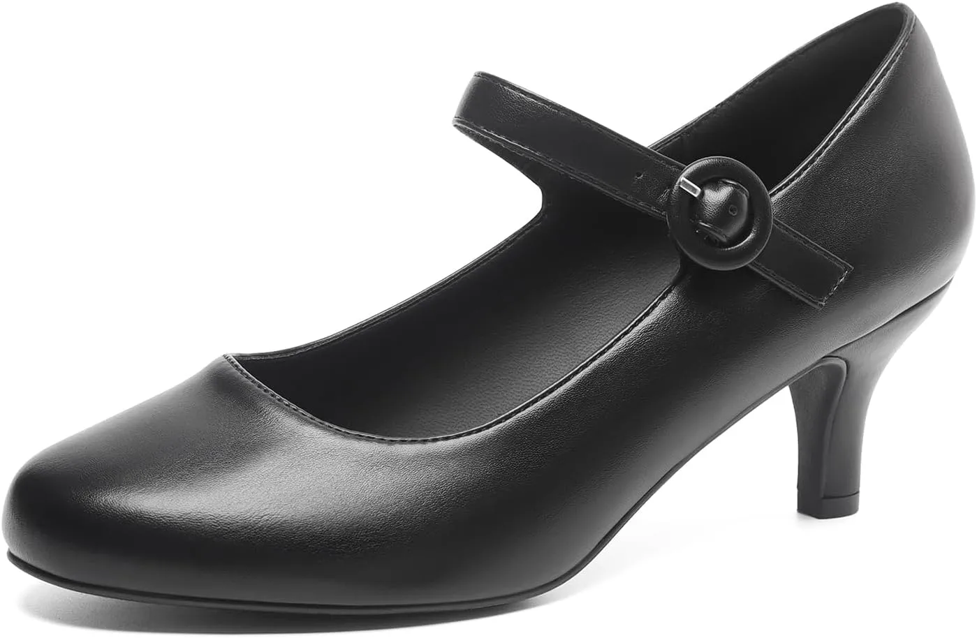 DREAM PAIRS Women's Kitten Heels Pumps, Low Heel Dress Shoes Mary Jane Round Closed Toe Comfortable Shoes for Wedding Office Dancing