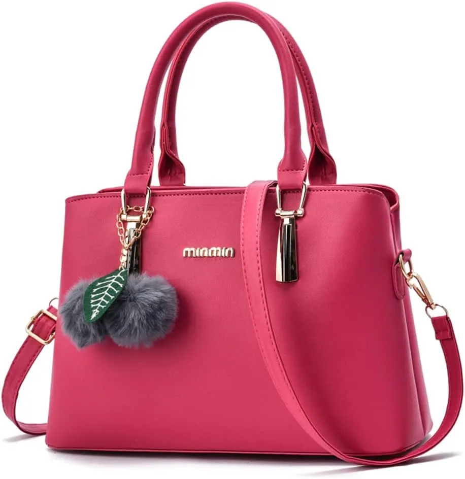 Dreubea Women's Leather Handbag Tote Shoulder Bag Crossbody Purse