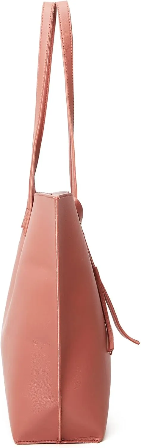 Dreubea Women's Soft Faux Leather Tote Shoulder Bag from, Big Capacity Tassel Handbag