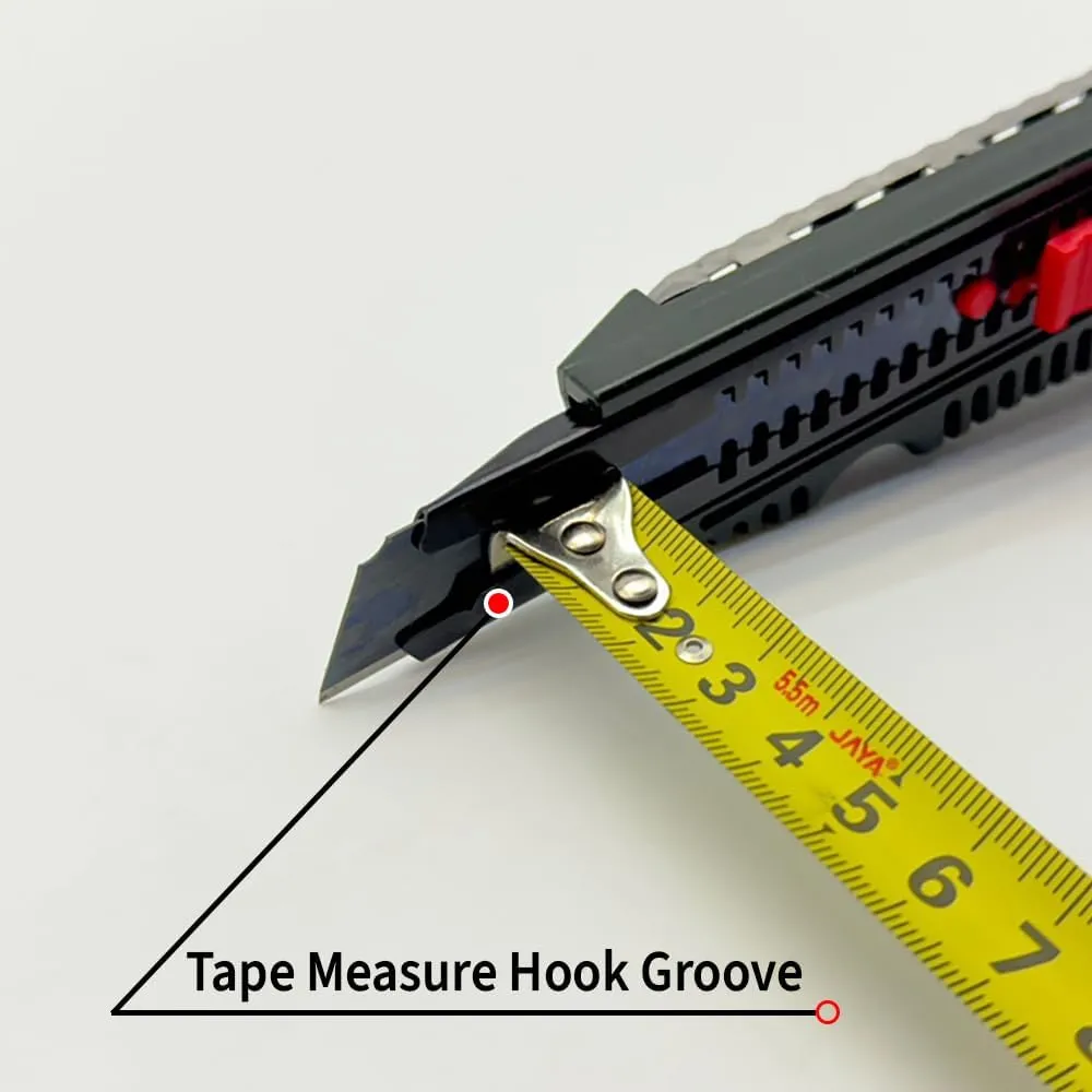 Drywall 4 in 1 Multi Knife Drywall Multi Tool Drywall Rasp Plaster Planer Jab Saw Tape Measure Hook 18mm SK-2 with High Durability Blade Best Premium utility knife