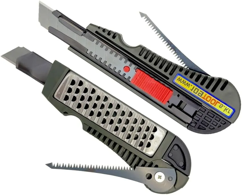 Drywall 4 in 1 Multi Knife Drywall Multi Tool Drywall Rasp Plaster Planer Jab Saw Tape Measure Hook 18mm SK-2 with High Durability Blade Best Premium utility knife