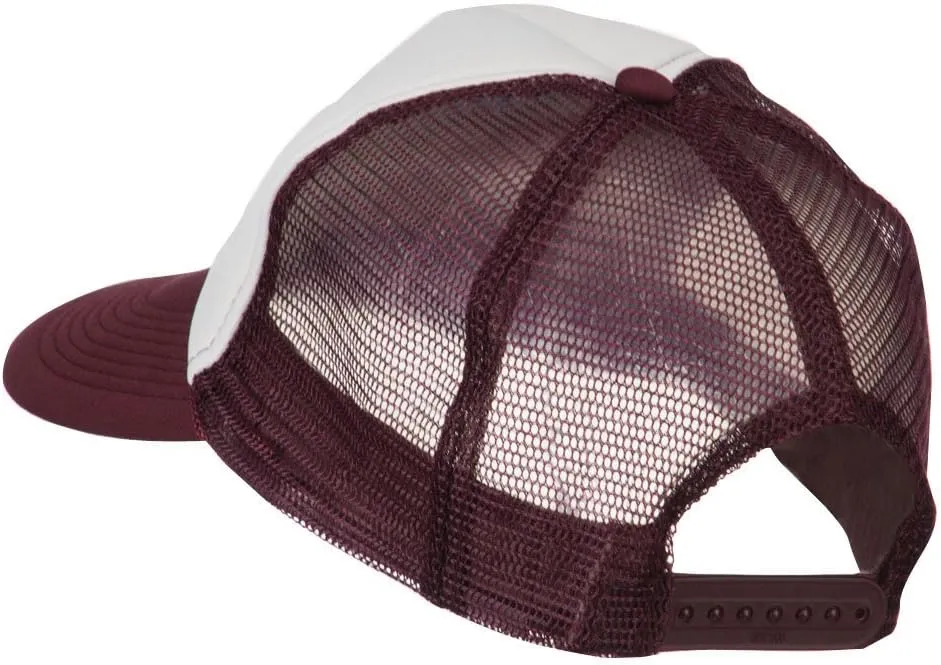 e4Hats.com Smile Face Embroidered Foam Mesh Back Cap
