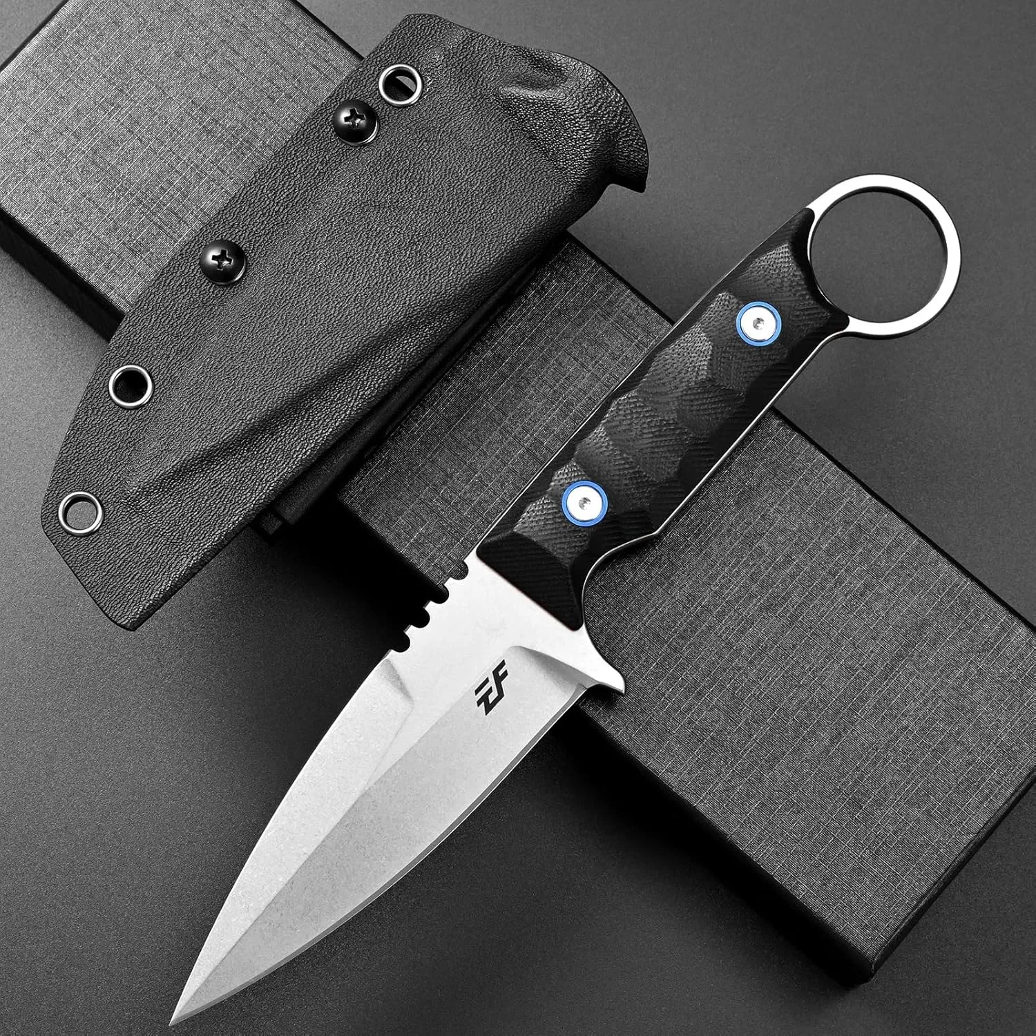 Eafengrow EF152 Fixed Blade Knife K110 Steel Blade G10 Handle Full Tang EDC Tool Knife for Outdoor Working Camping Hiking