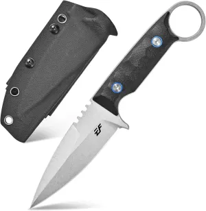 Eafengrow EF152 Fixed Blade Knife K110 Steel Blade G10 Handle Full Tang EDC Tool Knife for Outdoor Working Camping Hiking