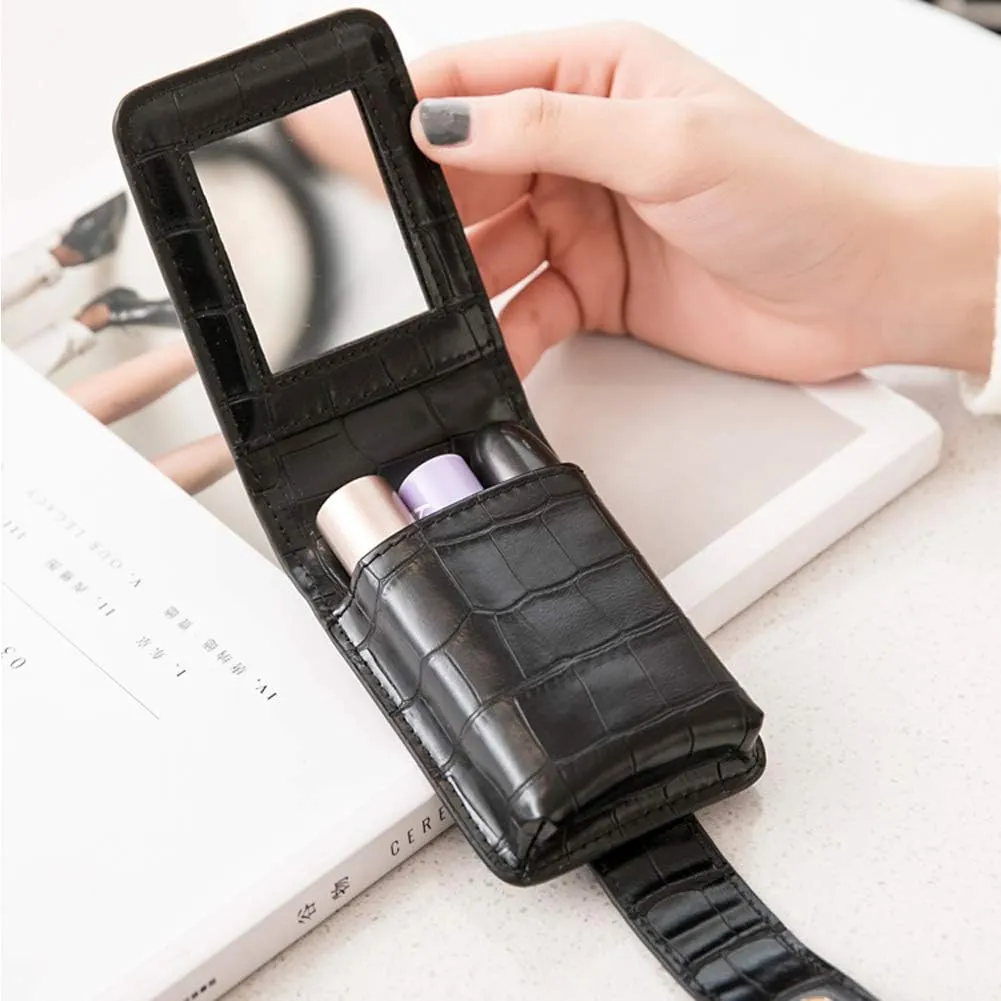 Earnda Makeup Lipstick Case for Outside Mini bag Travel Cosmetic Pouch