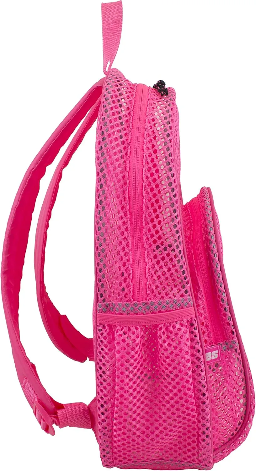 Eastsport Mesh Gym Bag Bungee Sport Swimming Bag Backpack, Pink