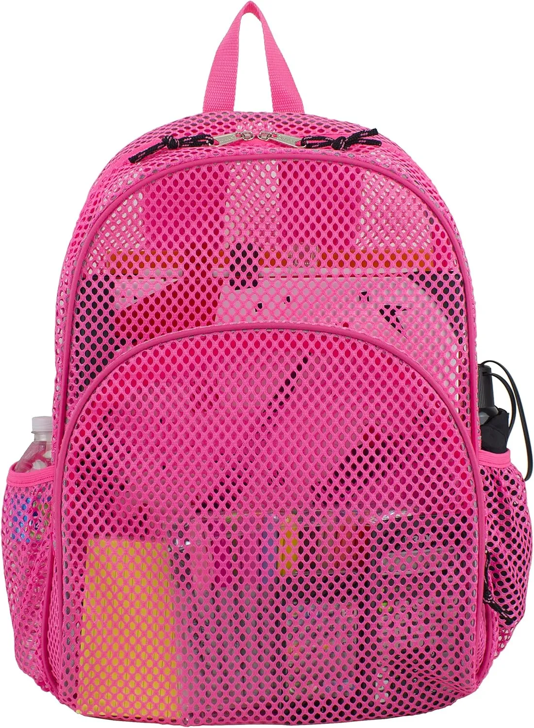 Eastsport Mesh Gym Bag Bungee Sport Swimming Bag Backpack, Pink