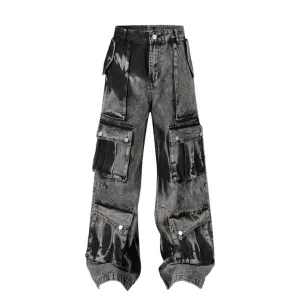 Edgy Multi Pocket Straight Pants