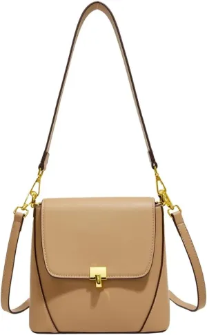 Elegant Crossbody Shoulder Bag with Gold Hardware, Adjustable Strap,Vertical Underarm Bag