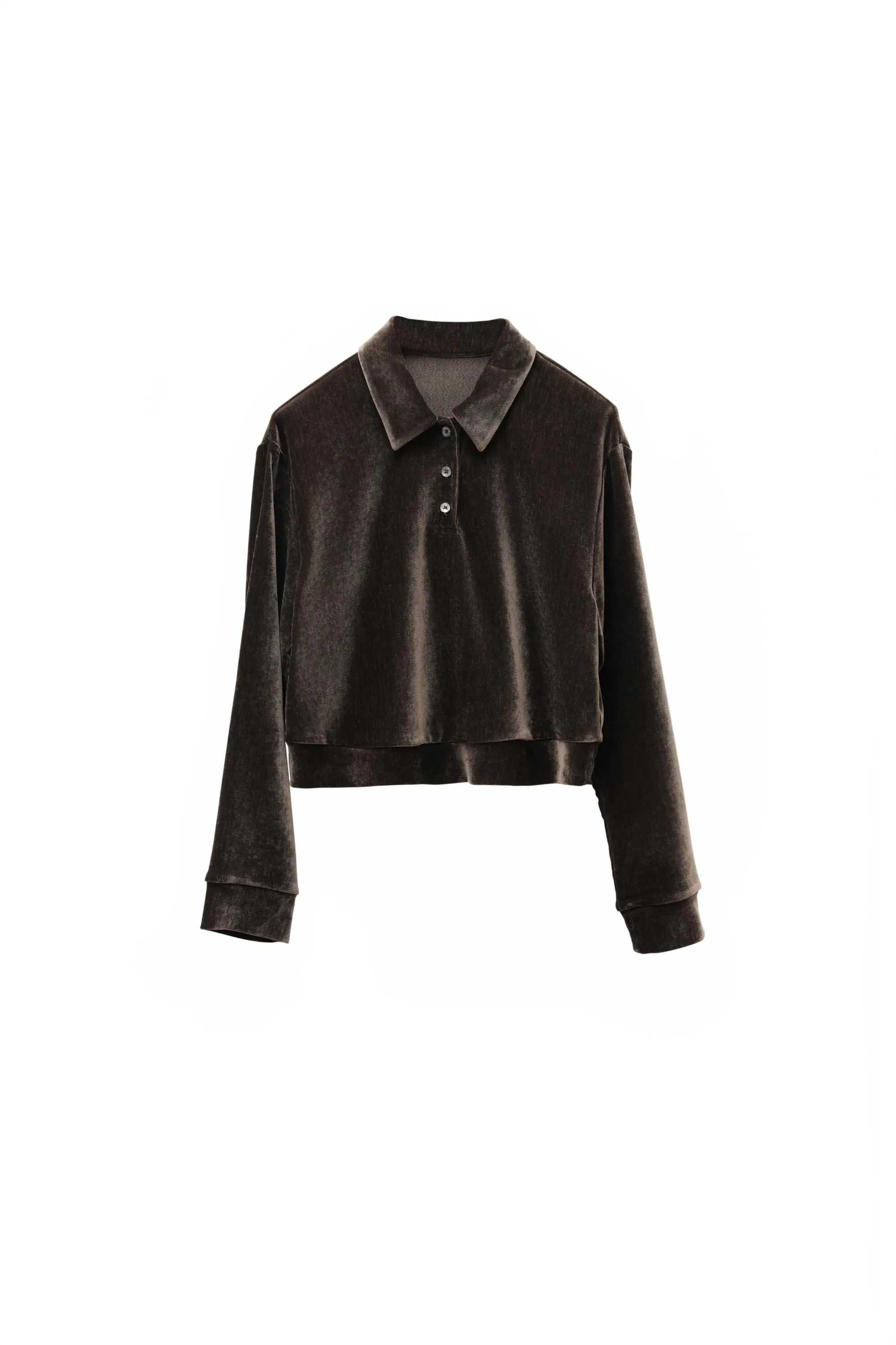 Elegant Dark Brown and beige Velvet Top with Reflective Sheen, Versatile Women's Shirt, Stylish Outfits, brown pants, beige velvet pants