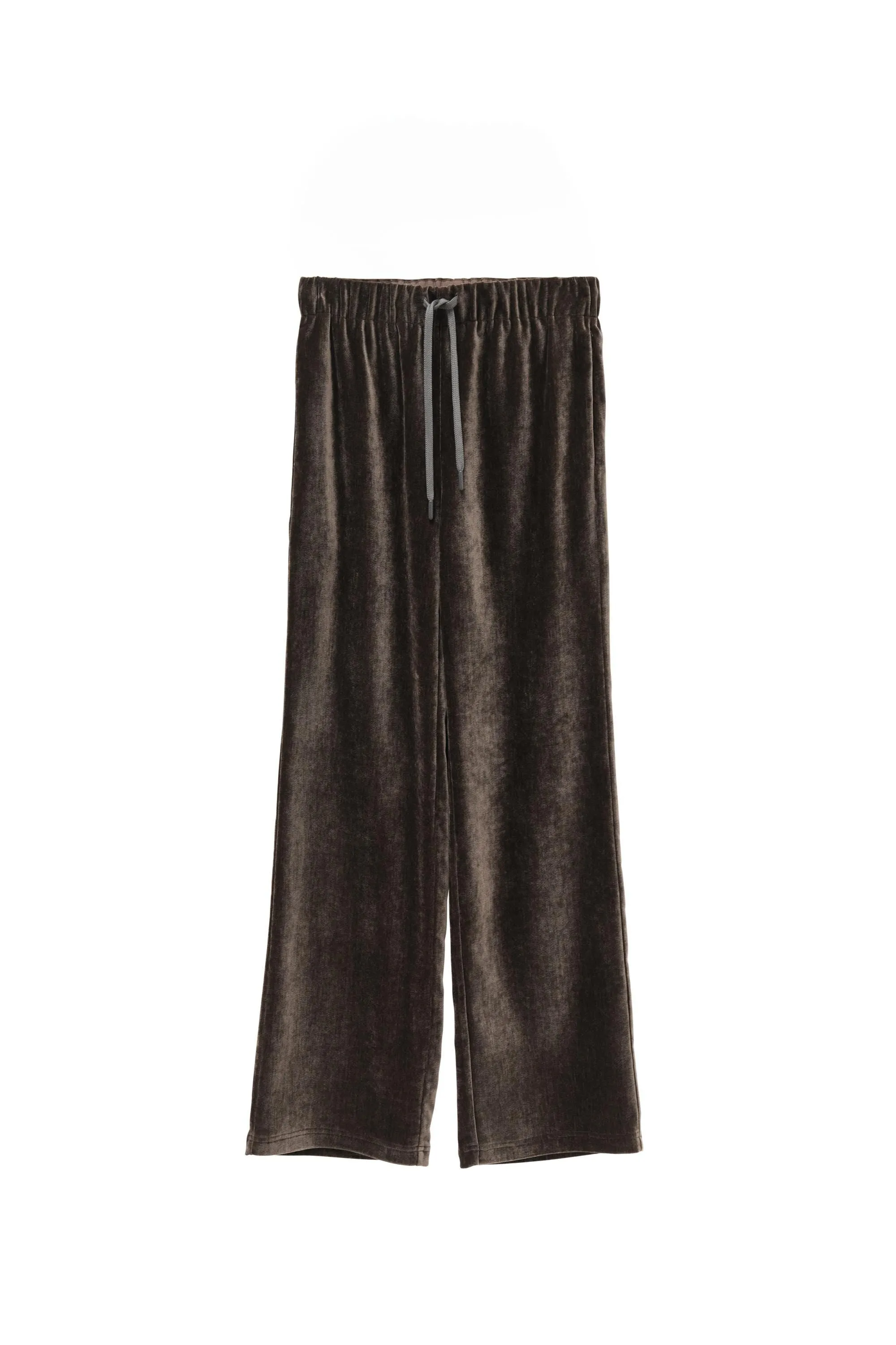 Elegant Dark Brown and beige Velvet Top with Reflective Sheen, Versatile Women's Shirt, Stylish Outfits, brown pants, beige velvet pants