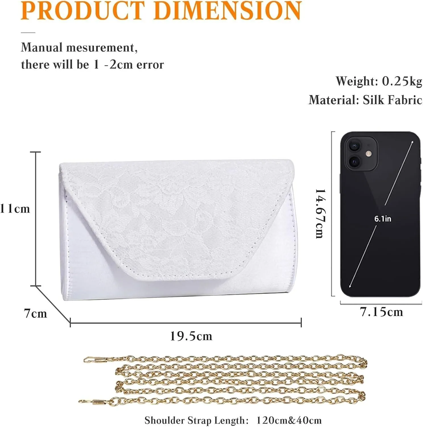 Elegant Handbag Shoulder Vintage Crossbody Women Lace Evening Floral Envelope Clutch Bridal Wedding Purse