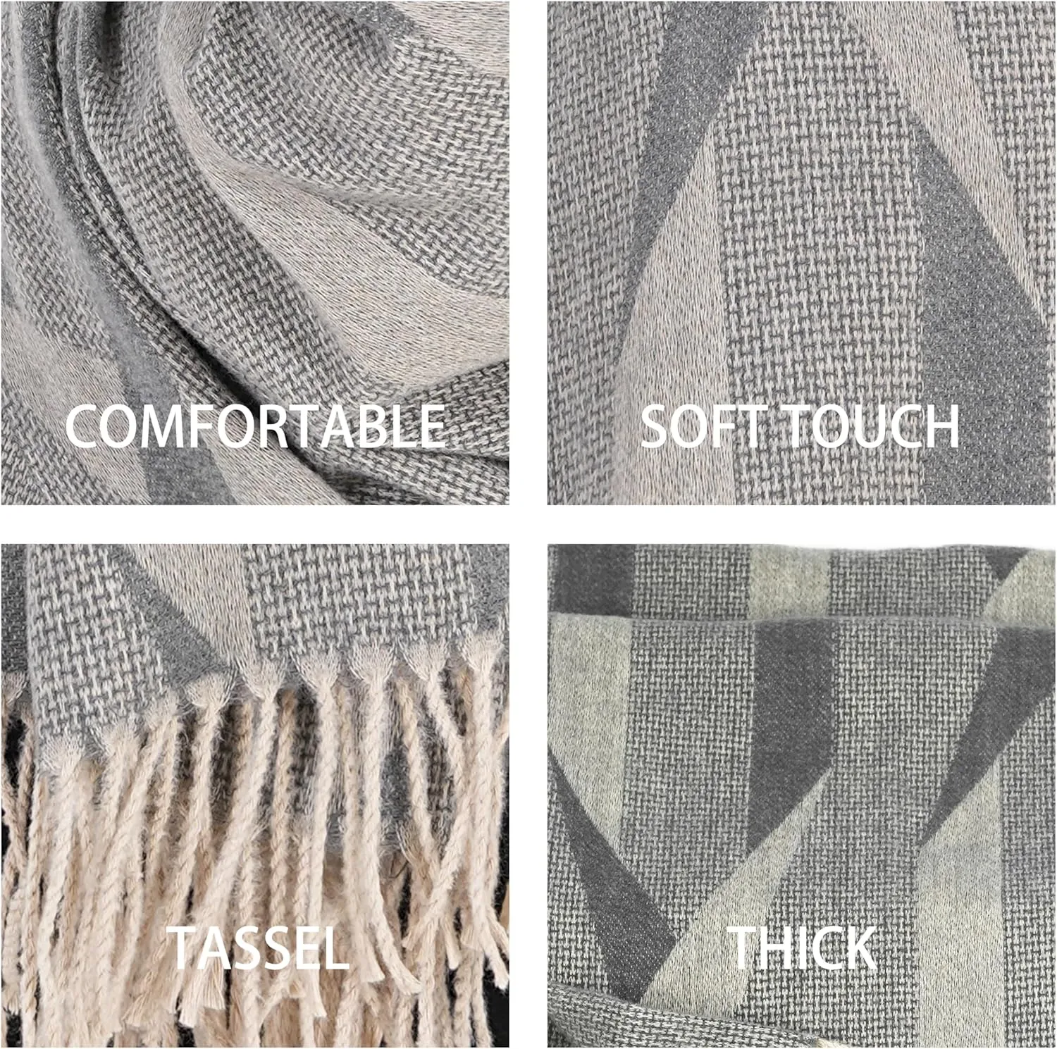 Elegant oversized shawl scarf Cashmere feel blanket scarf