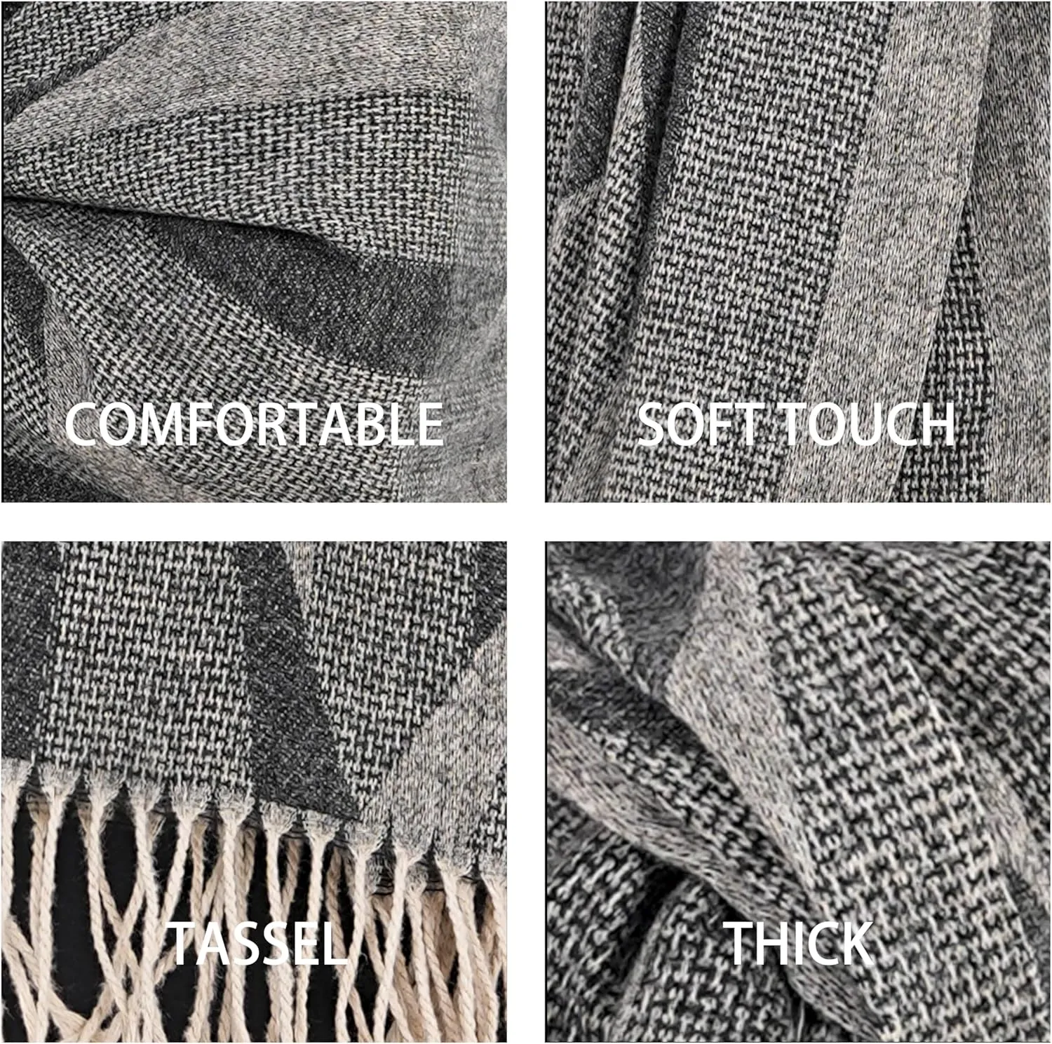 Elegant oversized shawl scarf Cashmere feel blanket scarf