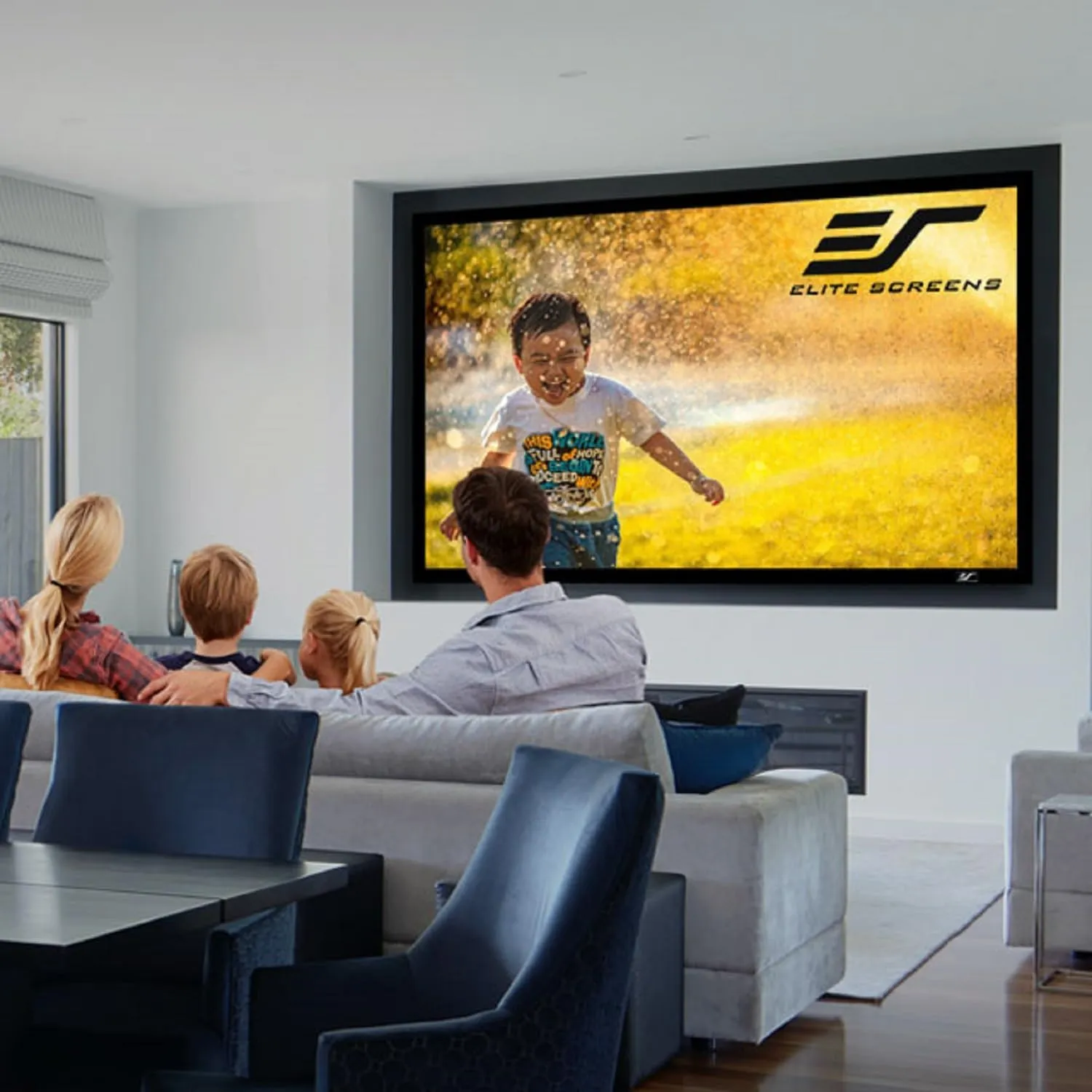Elite Screens 120-Inch ALR Projector Screen 16:9 – Ceiling & Ambient Light Rejecting, Fixed Frame Wall Mounted, ISF-Certified CineGrey 3D for Home Theater, Standard Throw Projectors, ER120DHD3