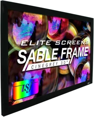 Elite Screens 120-Inch ALR Projector Screen 16:9 – Ceiling & Ambient Light Rejecting, Fixed Frame Wall Mounted, ISF-Certified CineGrey 3D for Home Theater, Standard Throw Projectors, ER120DHD3