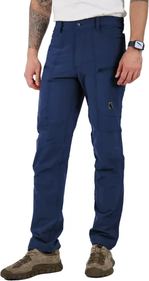 Ellobird Mens Flex Cargo Hiking Pants, Waterproof Stretch Lightweight Trousers