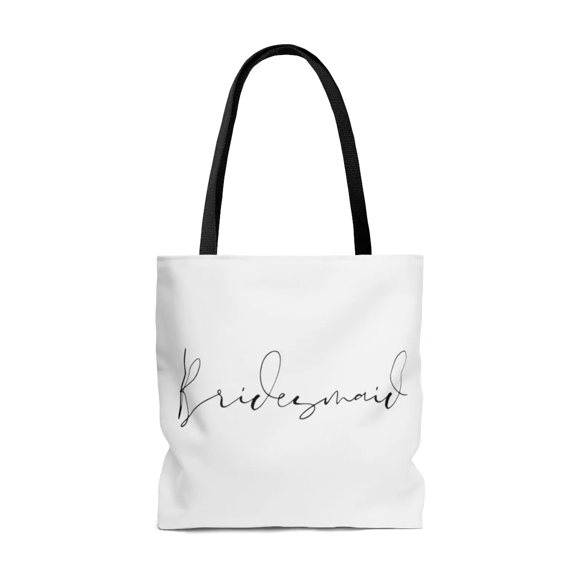 End-to-end encryption Script White Custom design Bridesmaid AOP Bag Tote