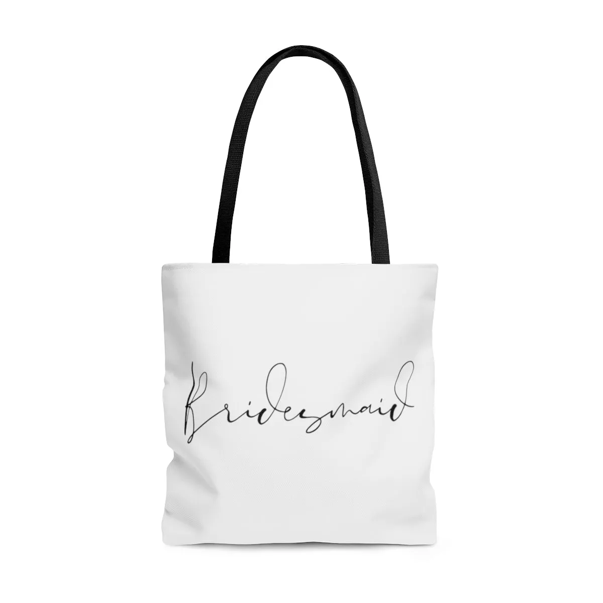 End-to-end encryption Script White Custom design Bridesmaid AOP Bag Tote