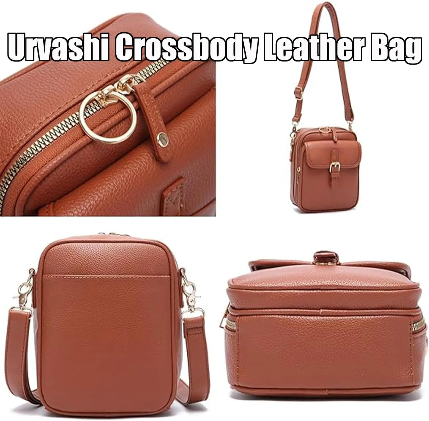 Enjoyaitlife Crossbody Bag, Enjoyaitlife Crossbody Leather Anti Theft Purse Handbag with Built in Wallet for Women