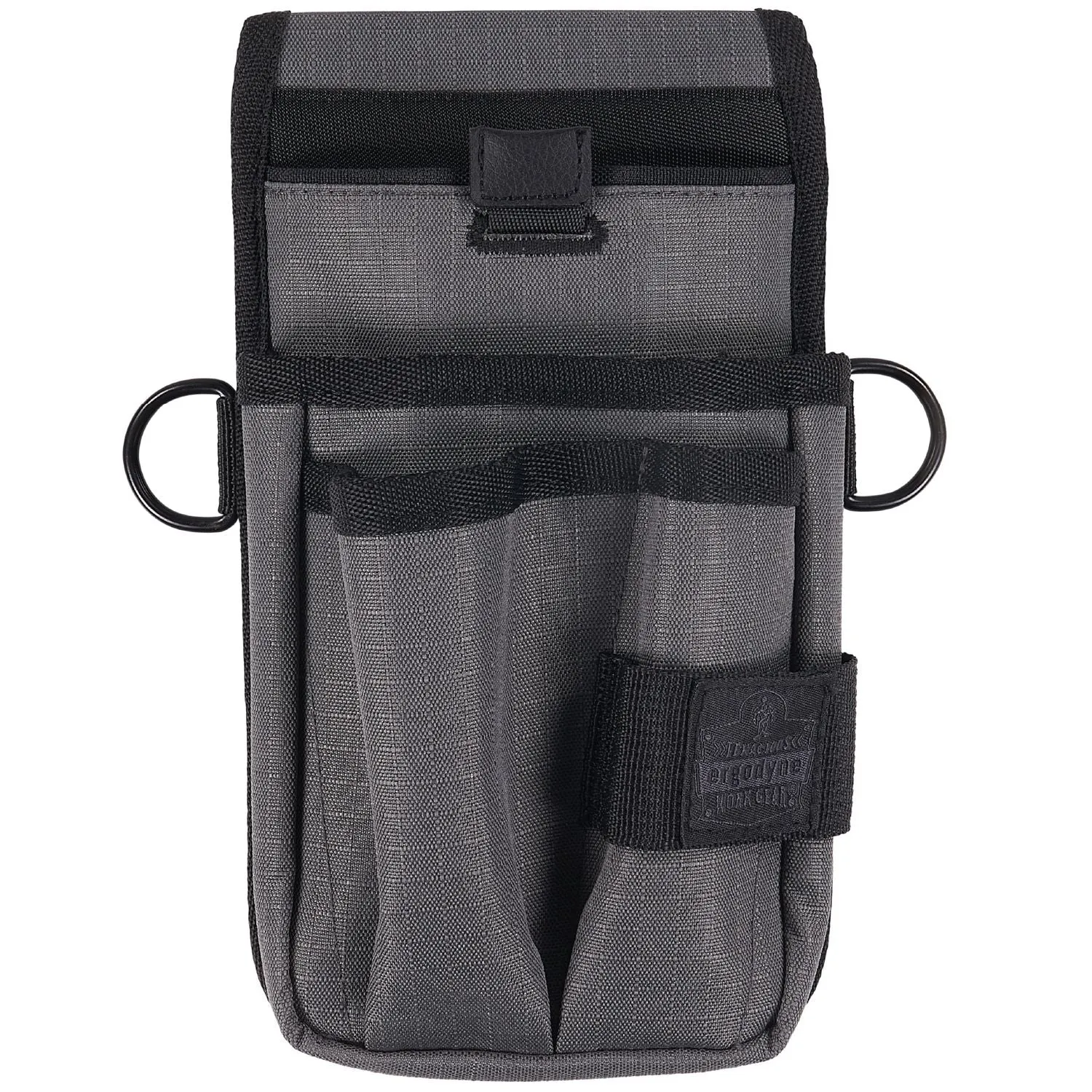 ergodyne® Arsenal 5569 Belt Clip Tool Pouch with Device Holster, 4 Compartments, 5 x 2 x 8.5, Polyester, Gray