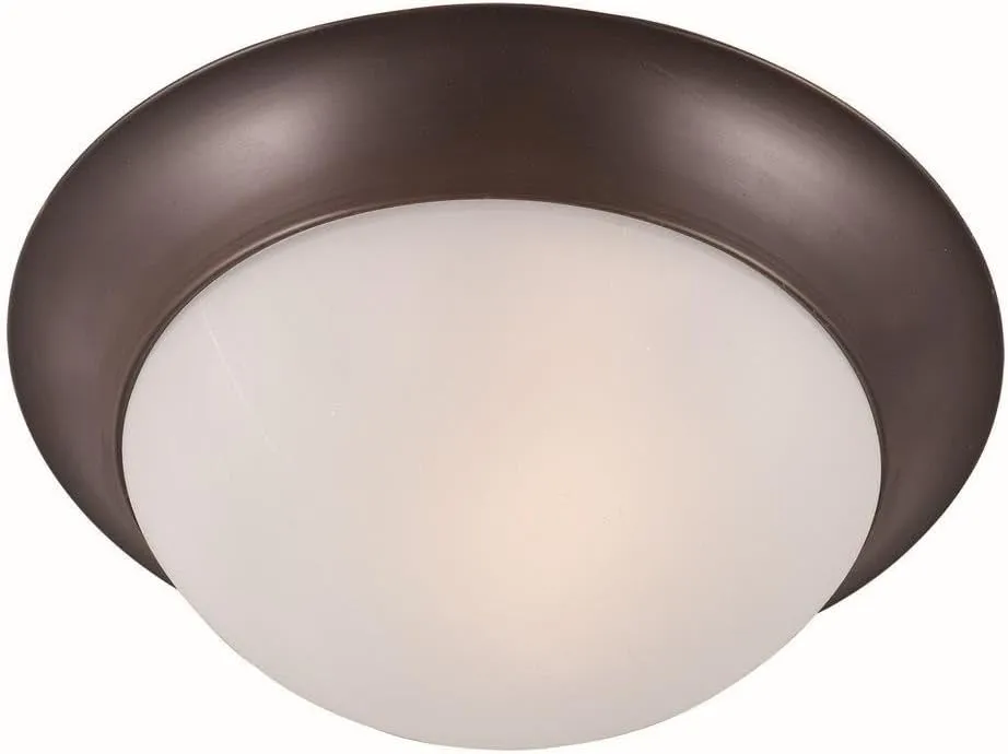Essentials-Two Light Flush Mount in Early American style-14 Inches Wide by 5 inches high-Oil Rubbed Bronze Finish
