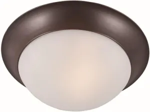 Essentials-Two Light Flush Mount in Early American style-14 Inches Wide by 5 inches high-Oil Rubbed Bronze Finish